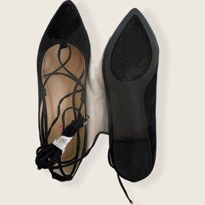Lace up ballet flats size 8